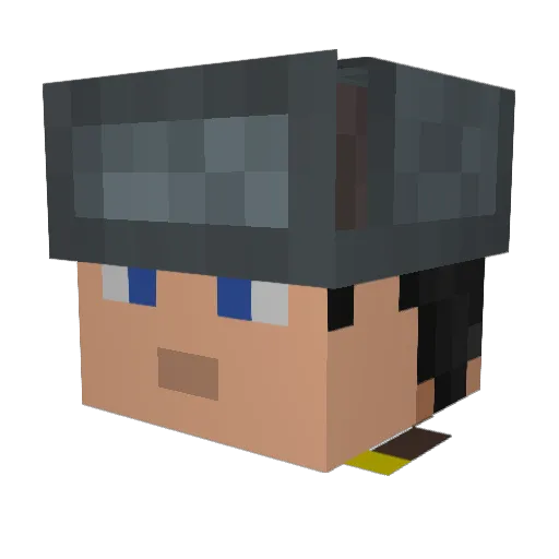 STRATO11 Minecraft avatar head, 3D render