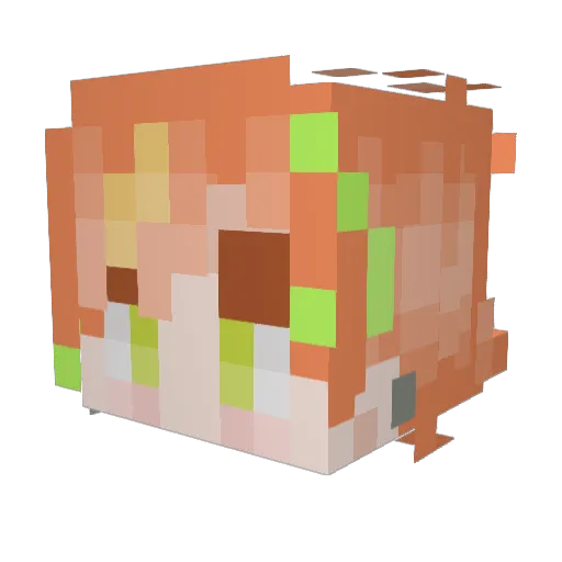 STRAYBADD0G Minecraft avatar head, 3D render
