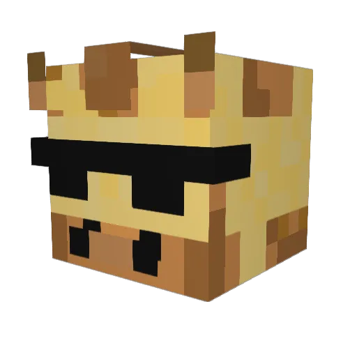 STREACHYYYY Minecraft avatar head, 3D render
