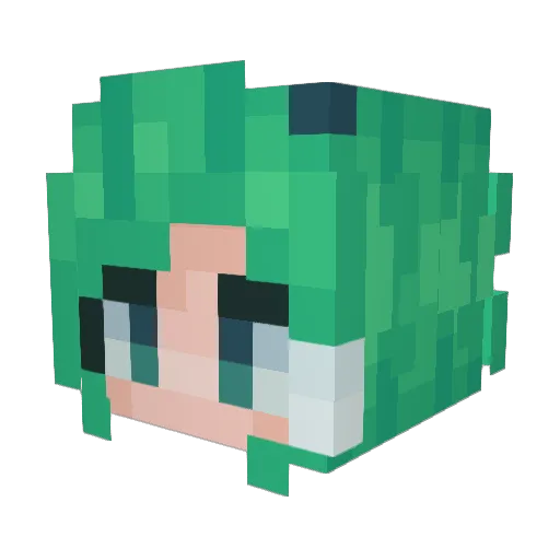 STREAMBABE Minecraft avatar head, 3D render