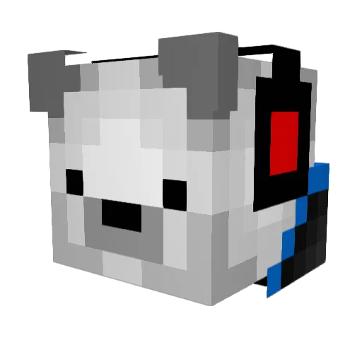 STREAMERZ_CODEZ Minecraft avatar head, 3D render