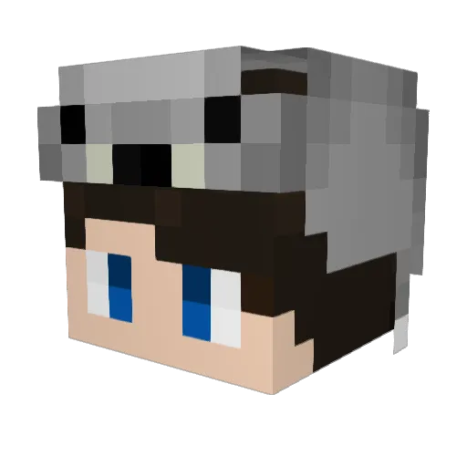 STRG5 Minecraft avatar head, 3D render