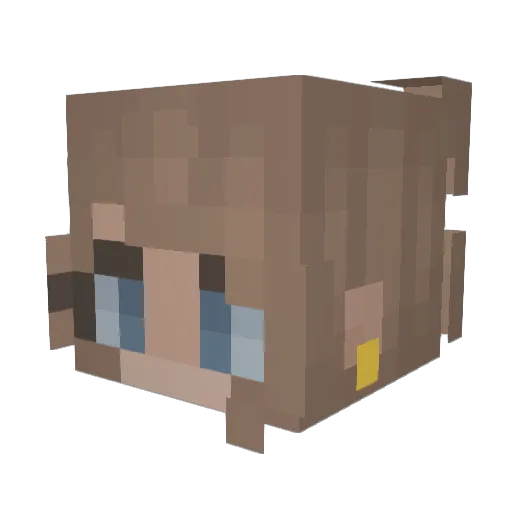 STRIKERER Minecraft avatar head, 3D render
