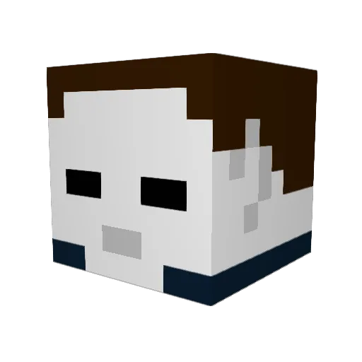 STROCHE Minecraft avatar head, 3D render