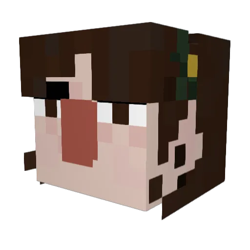 STRONTIO Minecraft avatar head, 3D render