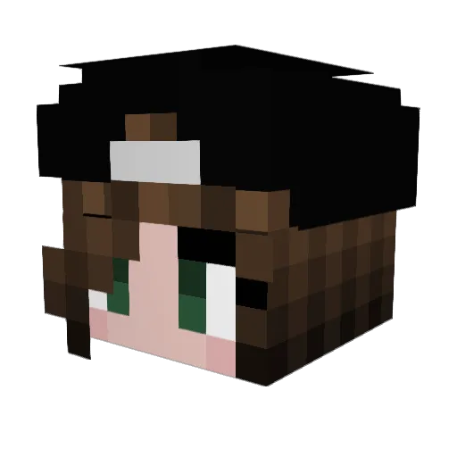 STST1 Minecraft avatar head, 3D render