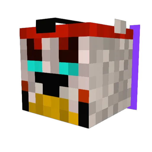 STSace Minecraft avatar head, 3D render