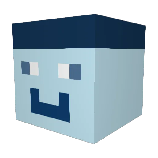 STUFF2222 Minecraft avatar head, 3D render
