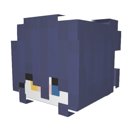 STUPIDFISH8 Minecraft avatar head, 3D render