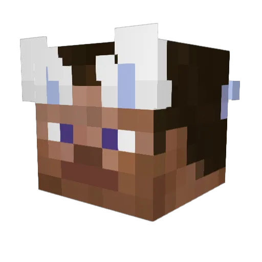 STXMG Minecraft avatar head, 3D render