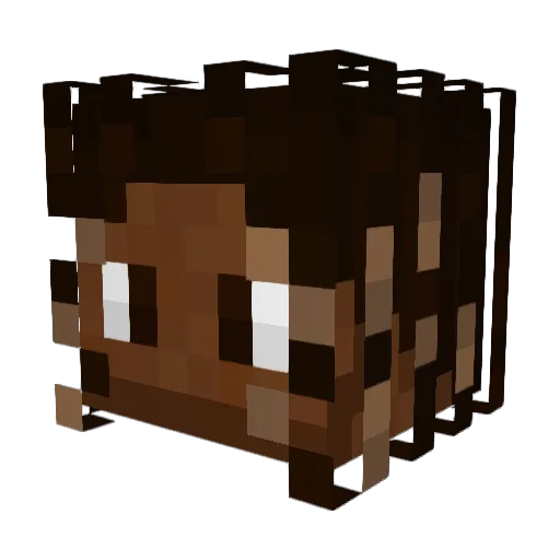 STbaby Minecraft avatar head, 3D render