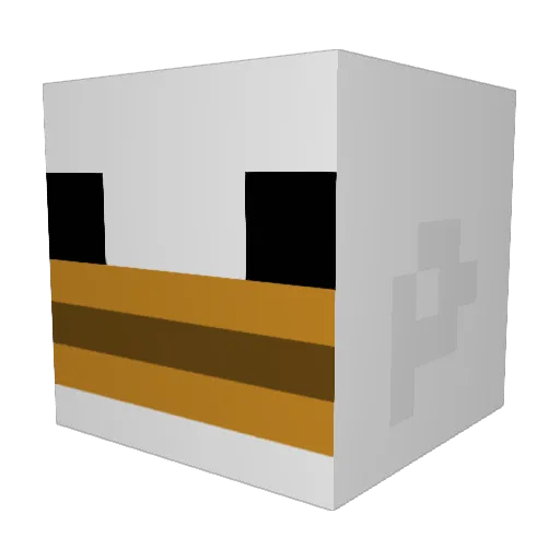 SUBAI Minecraft avatar head, 3D render