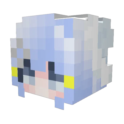 SUBARU_V Minecraft avatar head, 3D render