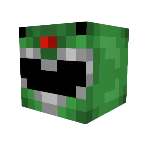 SUBMERSED Minecraft avatar head, 3D render