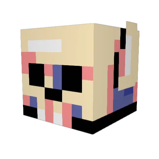 SUBSPACEPUNK Minecraft avatar head, 3D render