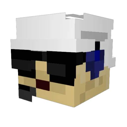 SUCCPIPE Minecraft avatar head, 3D render