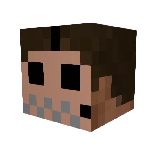 SUCKCREAM Minecraft avatar head, 3D render