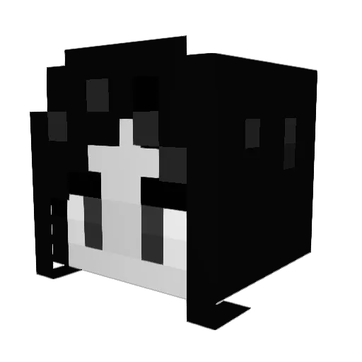 SUDETEOHNEKNETE Minecraft avatar head, 3D render