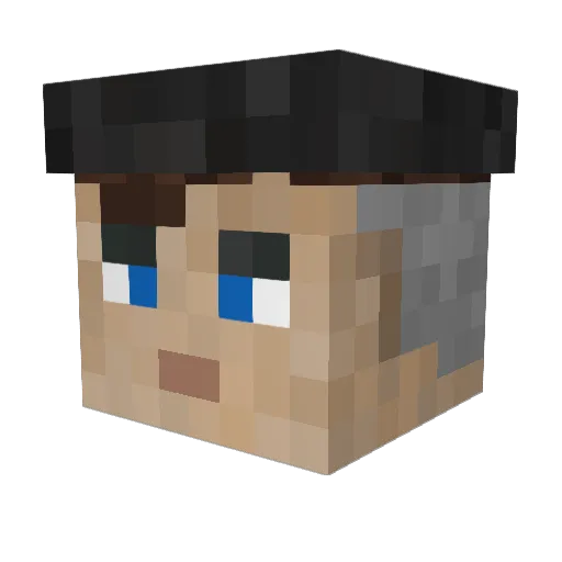 SUGARFR333 Minecraft avatar head, 3D render
