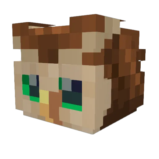 SUGARRCUBE Minecraft avatar head, 3D render