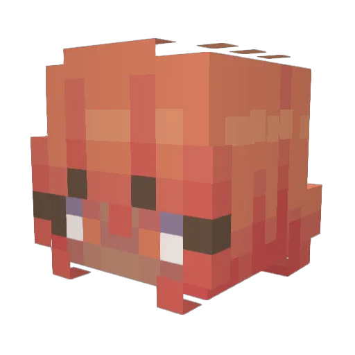 SUGARTRAPS Minecraft avatar head, 3D render
