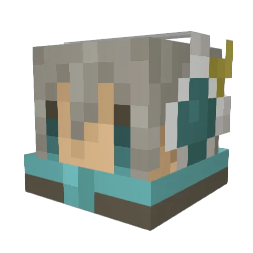 SUIbbn Minecraft avatar head, 3D render