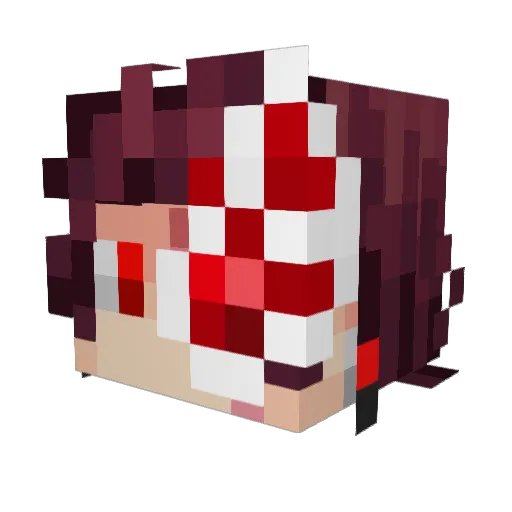 SUKIyou Minecraft avatar head, 3D render