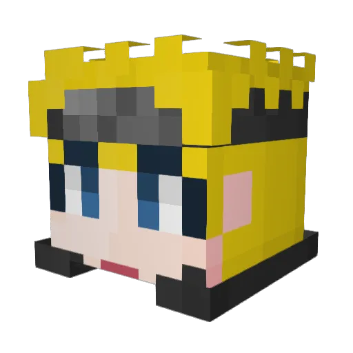 SULBACK Minecraft avatar head, 3D render