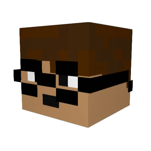 SUMATTIA Minecraft avatar head, 3D render