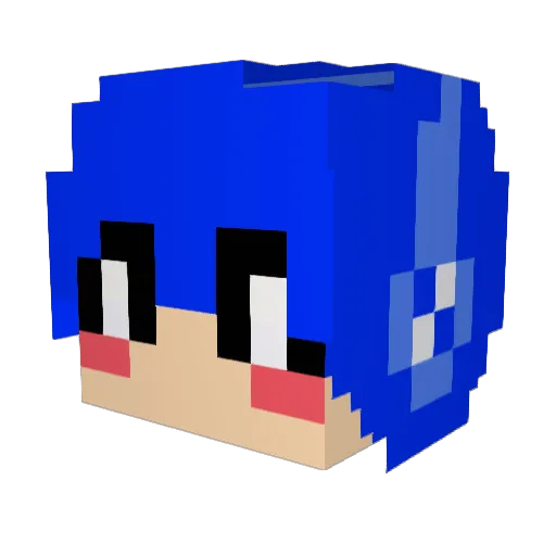 SUMEO Minecraft avatar head, 3D render