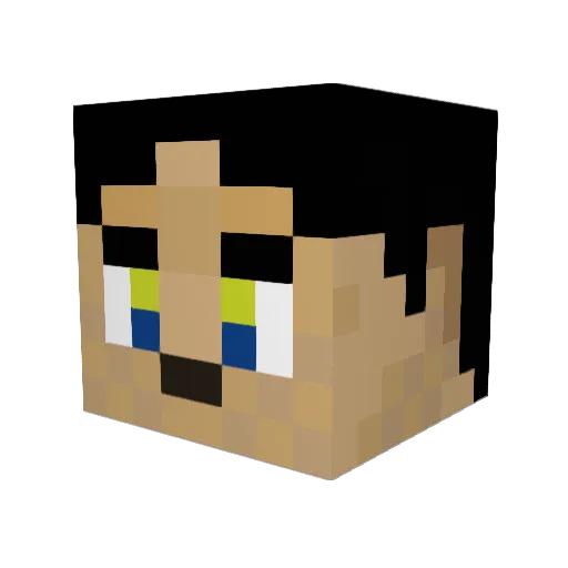 SUMITAMA77 Minecraft avatar head, 3D render