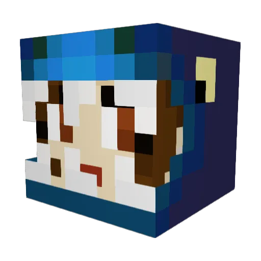 SUNNY4707 Minecraft avatar head, 3D render