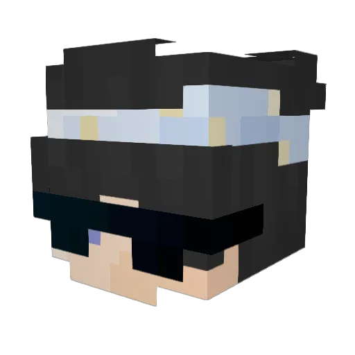 SUNSET_XD Minecraft avatar head, 3D render
