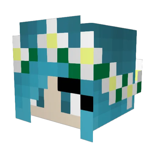 SUP4444 Minecraft avatar head, 3D render