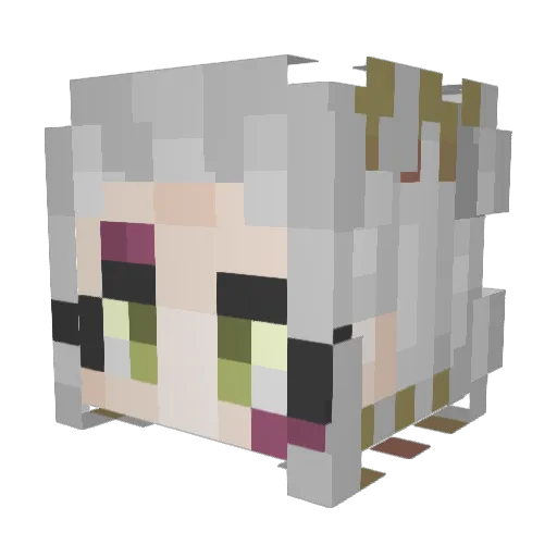 SUPERBIZAR Minecraft avatar head, 3D render