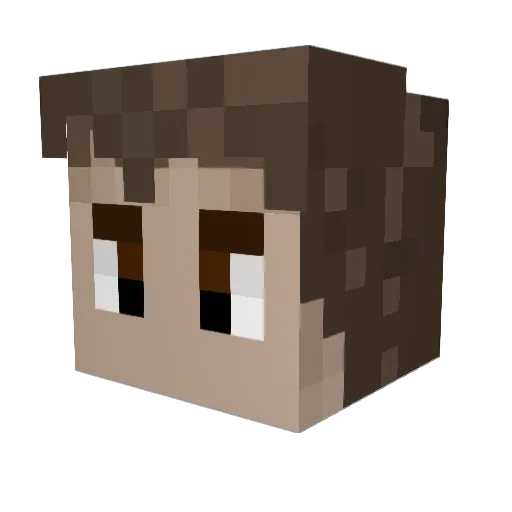 SUPERBOX09 Minecraft avatar head, 3D render