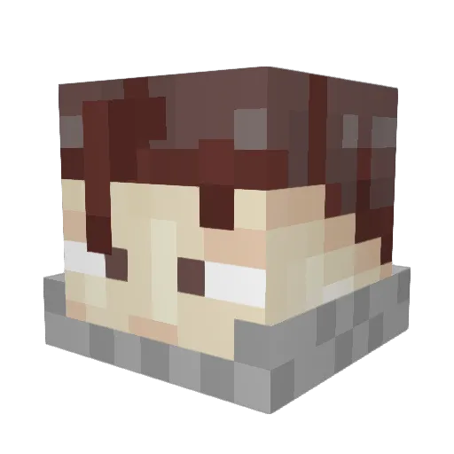 SUPERFATSLENDERM Minecraft avatar head, 3D render