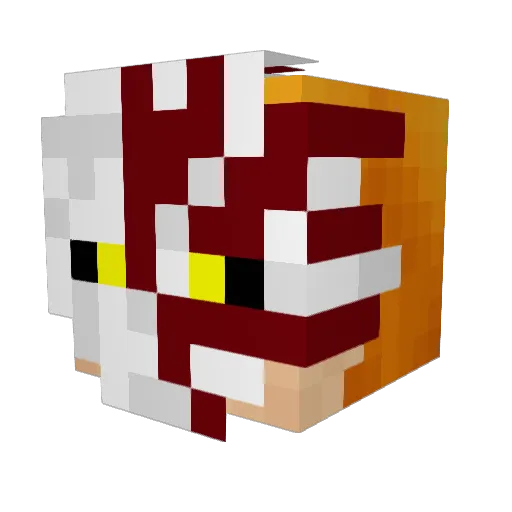 SUPERG0DZILLA Minecraft avatar head, 3D render