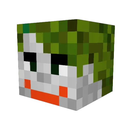 SUPERMRM Minecraft avatar head, 3D render