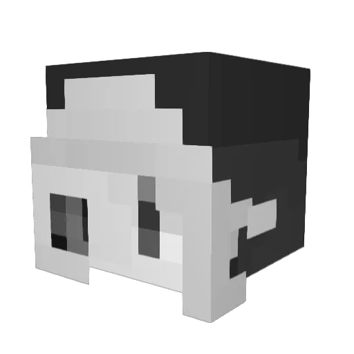 SUPRDUCTTAPEGIRL Minecraft avatar head, 3D render