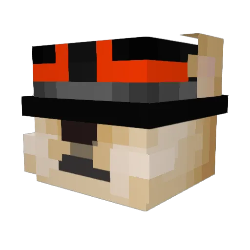 SUPapito Minecraft avatar head, 3D render