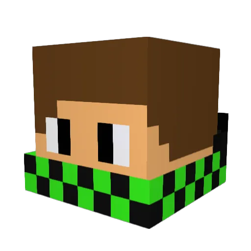 SURGE_OW Minecraft avatar head, 3D render