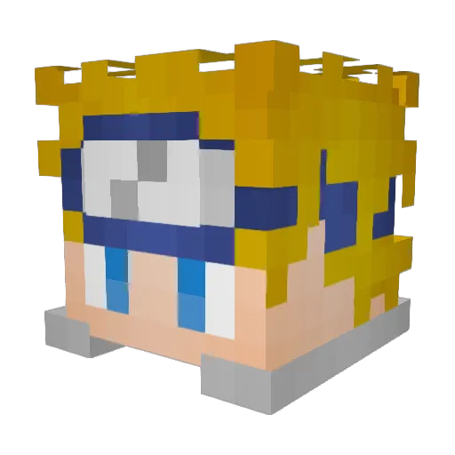 SURISURI21 Minecraft avatar head, 3D render