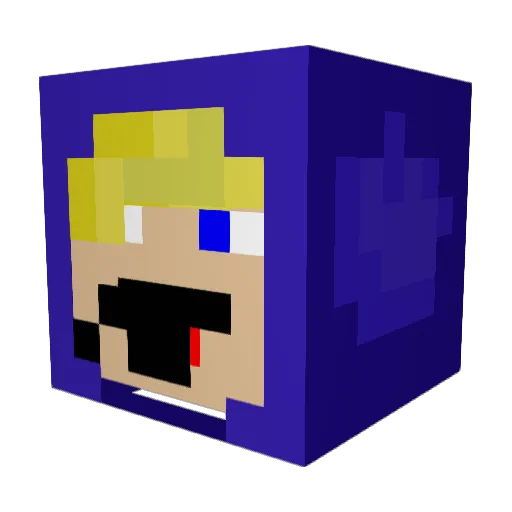SURPRISE_SNAKE Minecraft avatar head, 3D render