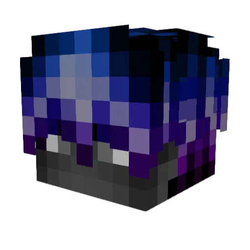SUS1L1V3 Minecraft avatar head, 3D render