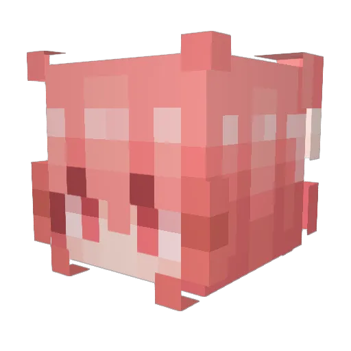 SUS_Ham Minecraft avatar head, 3D render