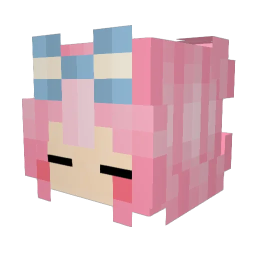 SUXEA Minecraft avatar head, 3D render