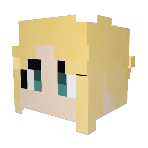 SUZUHA_MURASAKI Minecraft avatar head, 3D render