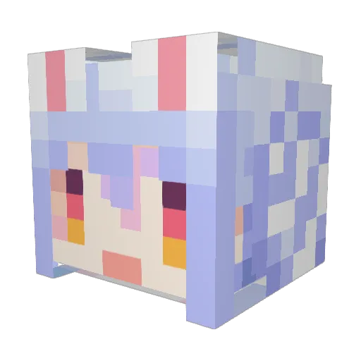 SU_IN_FOX Minecraft avatar head, 3D render