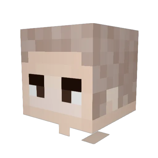 SVCIII Minecraft avatar head, 3D render